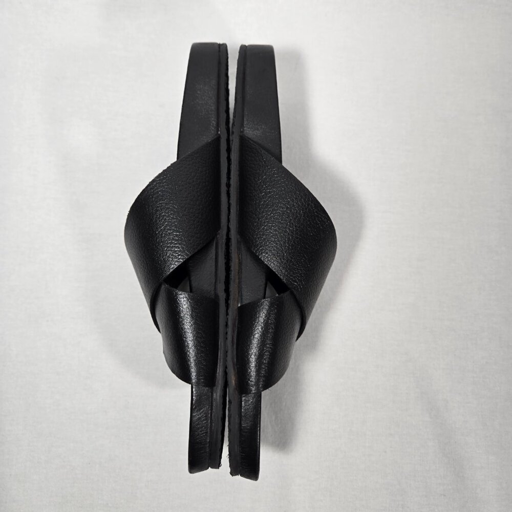SEYCHELLES Minimalist Lighthearted Slides BLACK Leather Sandals Women's Size 9. - Picture 13 of 17